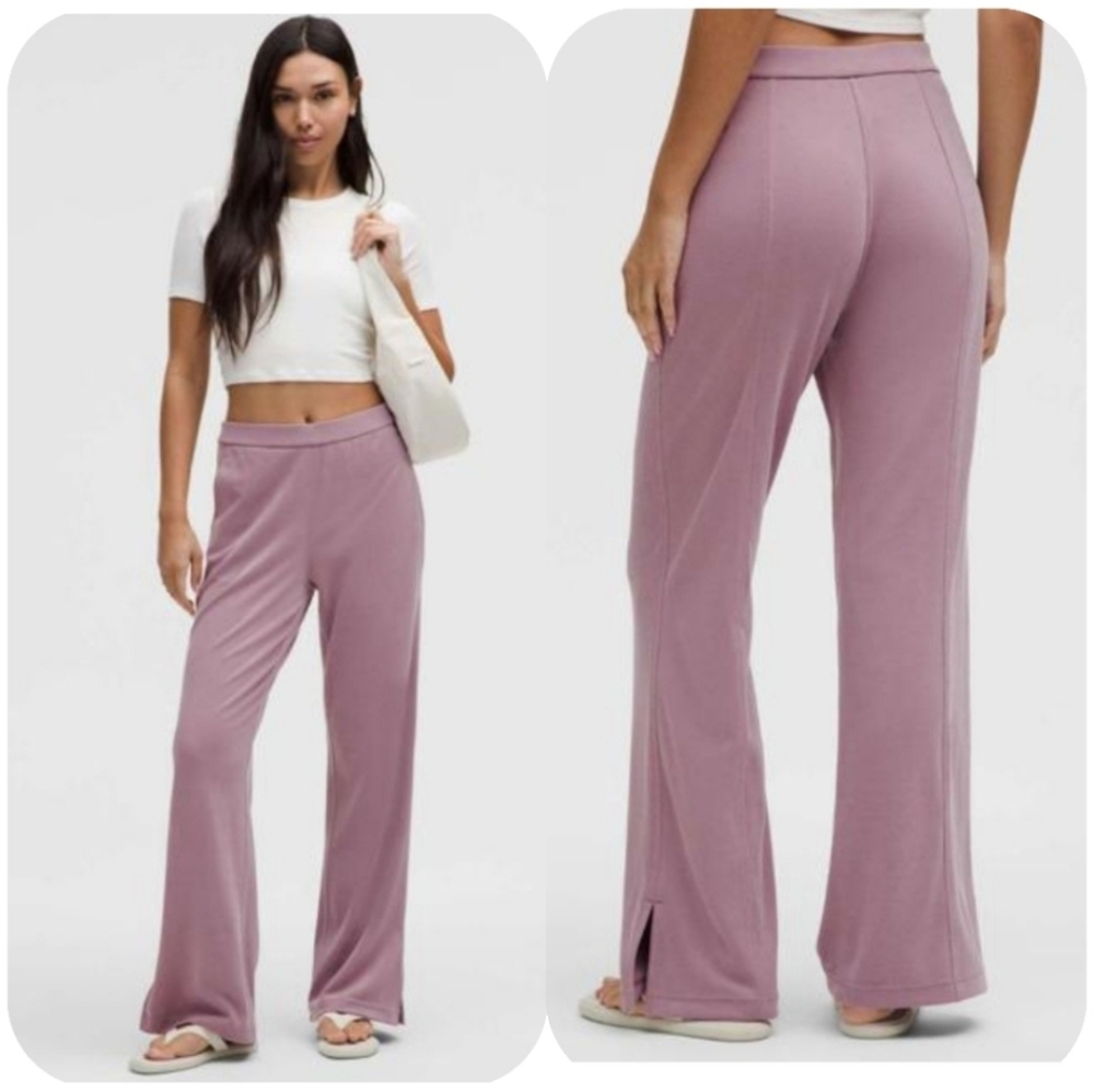 Lululemon SoftstremeHigh-Rise Wide-Leg Pique Pant *Regular | Lavender Lux | M